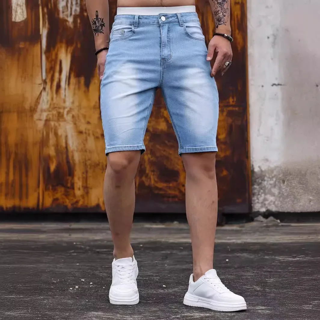 Levis Jeans 501 - Bermudas Jeans Masculinas Stretch Lavadas Vintage