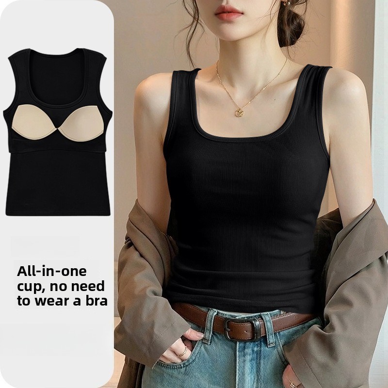 T Shirt Bra Seamless - Novo Top Sem Costura com Sutiã