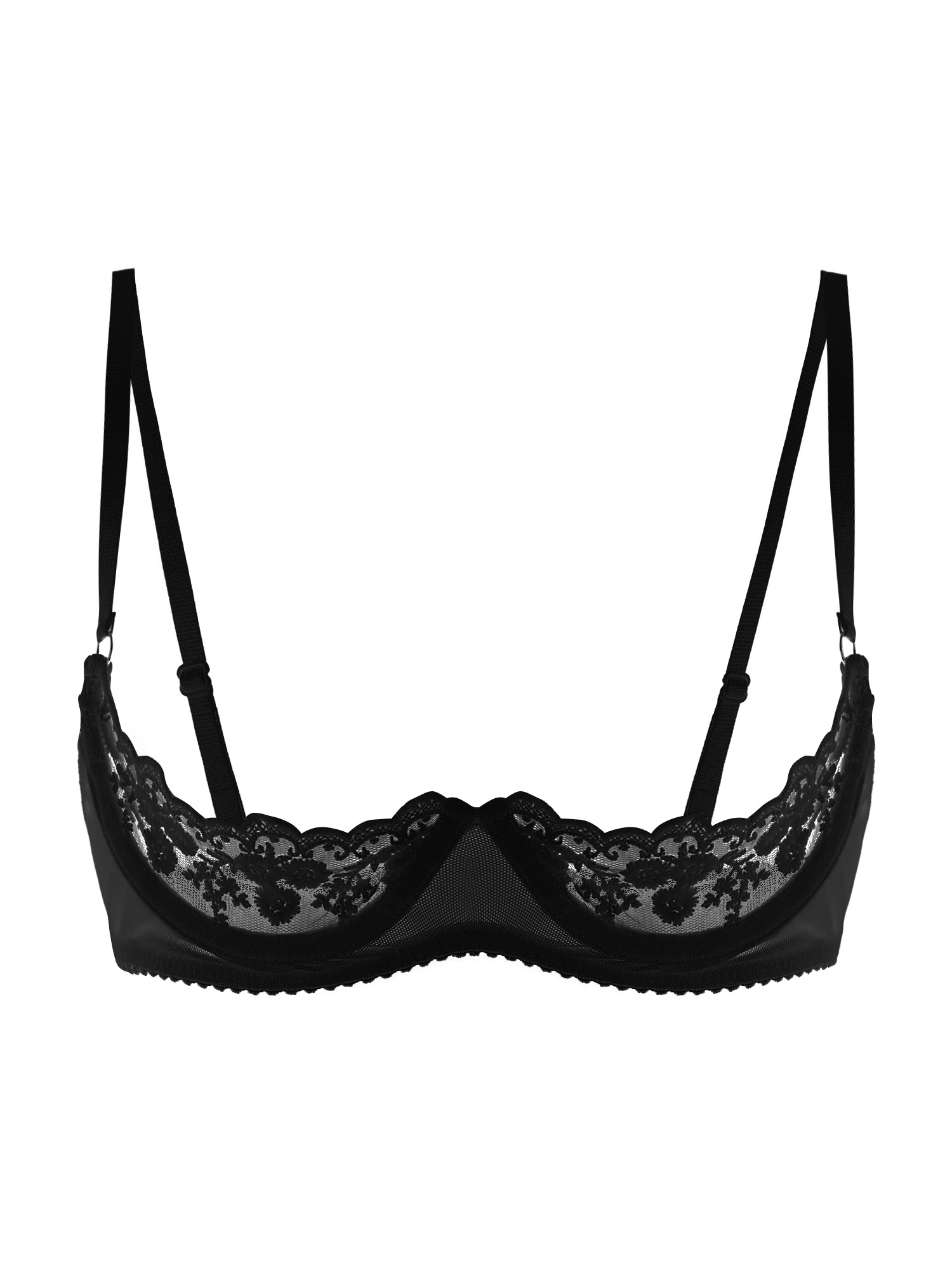 Sutiã Sexy Feminino com Copas  - Sheer Mesh Bra avaliação e preço